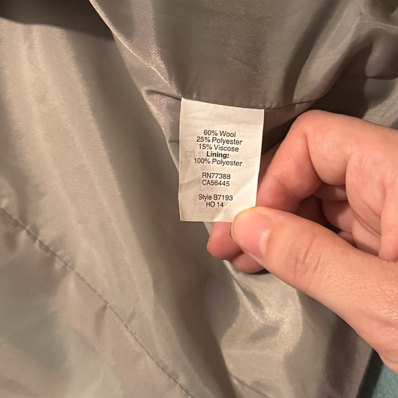 J Crew Womens Collarless Dress Coat Wool Blend Jacket Pockets Size 8 - Picture 7 of 8